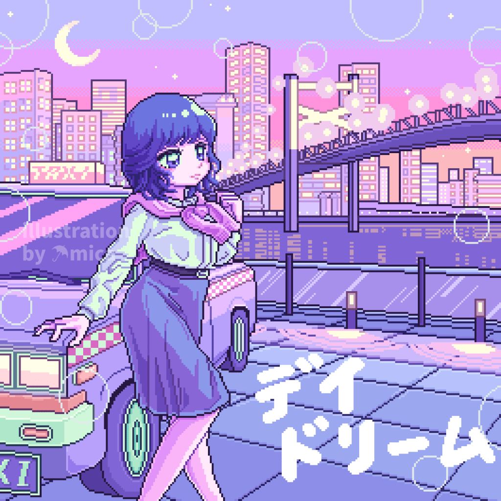 音楽ユニット MEITEI SIKKU様 楽曲「デイドリーム」ジャケット・リリックビデオ用イラスト